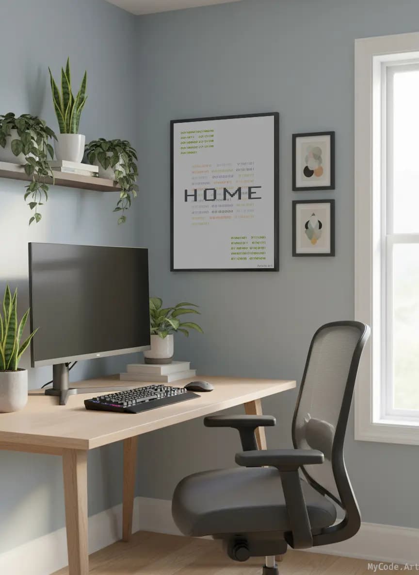 Home Retro code poster view 2