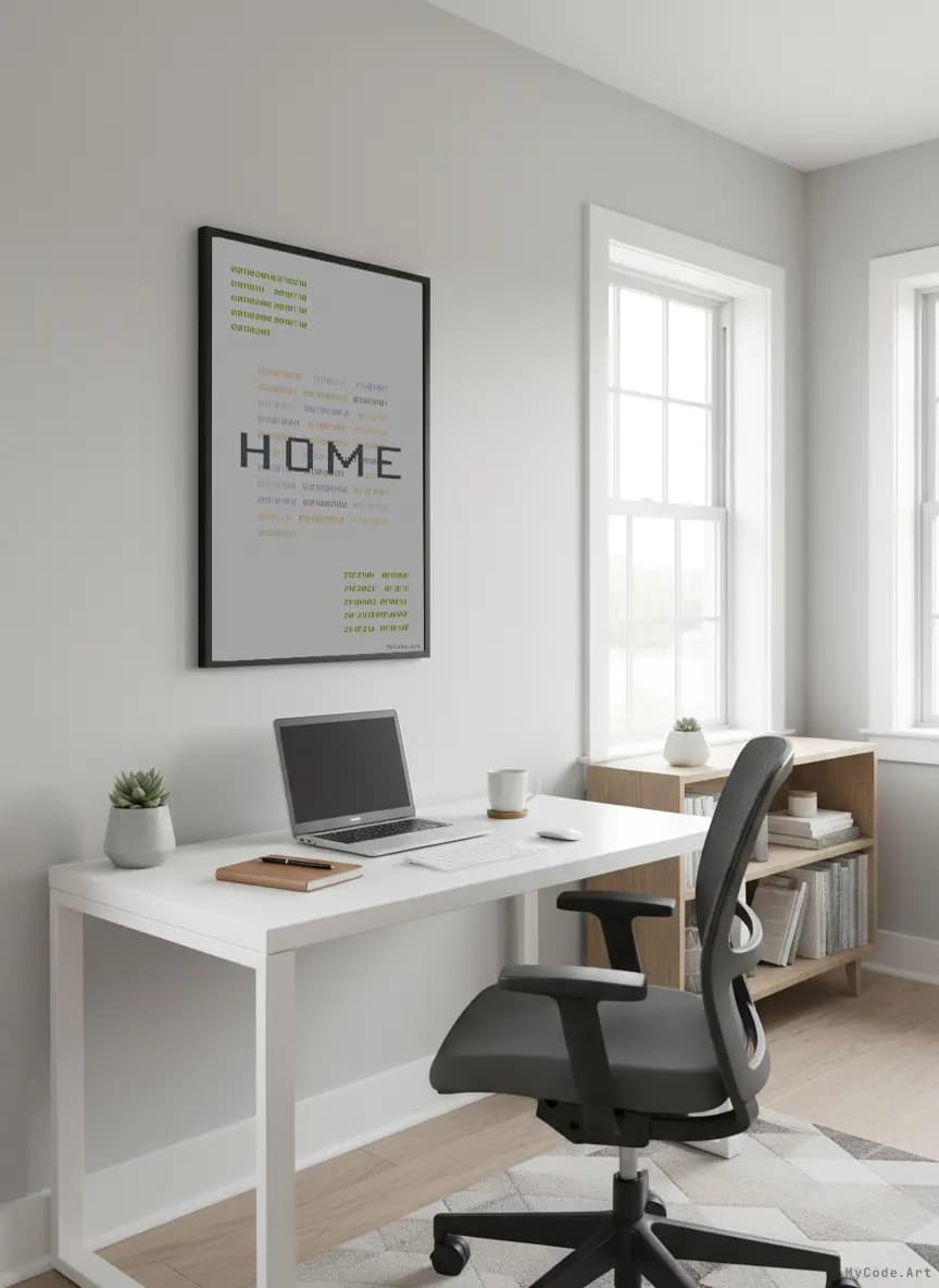 Home Retro code poster view 3